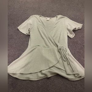 Green and white top. Small